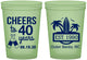 Custom Birthday 16 oz Glow In The Dark Cups - 40th Beach | 20226