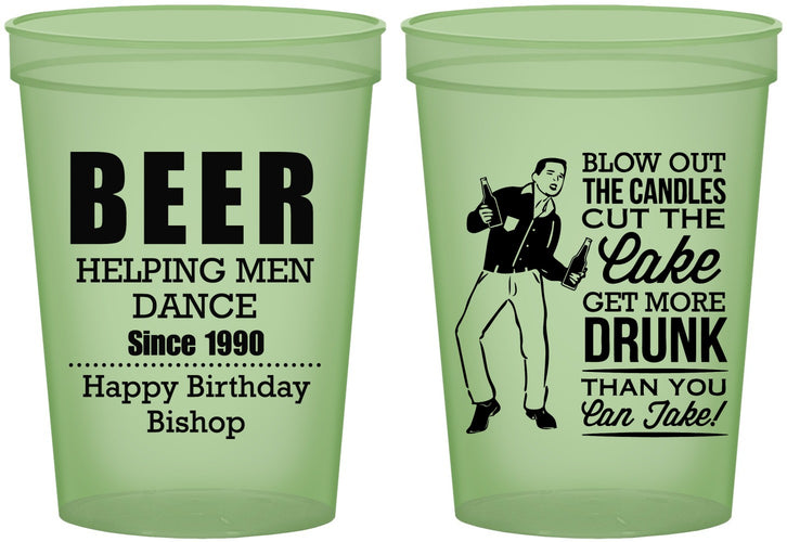 Custom Birthday 16 oz Glow In The Dark Cups - 40th | 20231