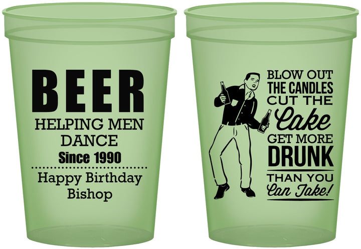 Custom Birthday 16 oz Glow In The Dark Cups - 40th | 20231