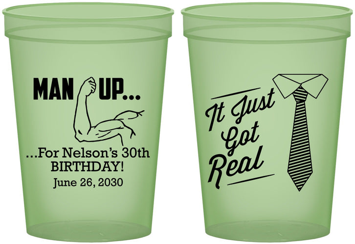 Custom Birthday 16 oz Glow In The Dark Cups - 30th | 20234