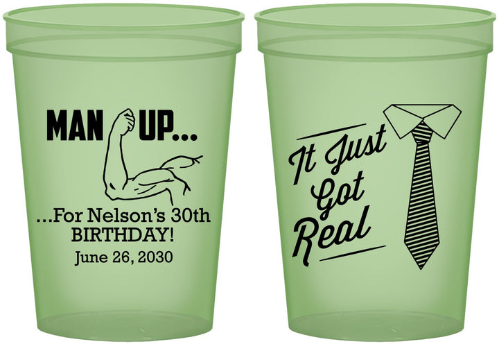Custom Birthday 16 oz Glow In The Dark Cups - 30th | 20234