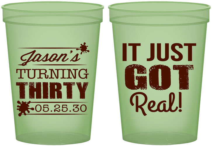 Custom Birthday 16 oz Glow In The Dark Cups - 30th | 20235