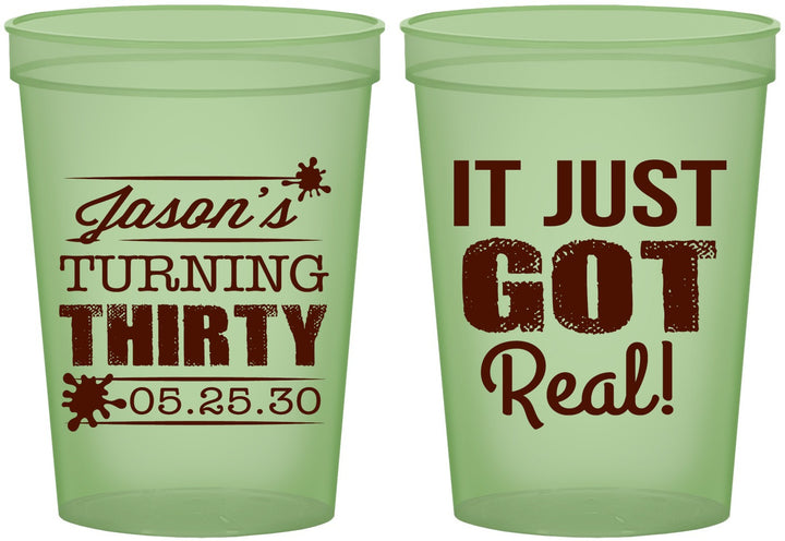 Custom Birthday 16 oz Glow In The Dark Cups - 30th | 20235