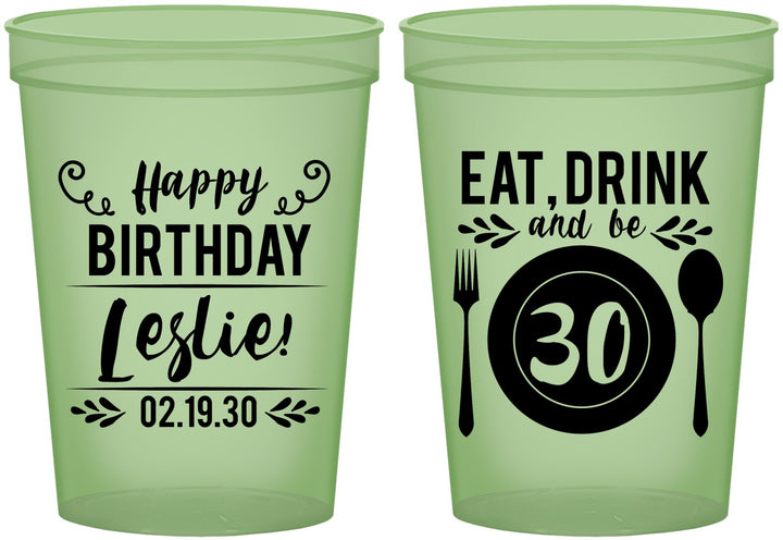 Custom Birthday 16 oz Glow In The Dark Cups - 30th | 20240
