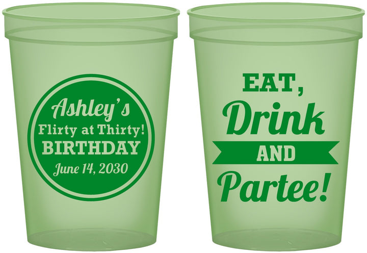 Custom Birthday 16 oz Glow In The Dark Cups - 30th | 20242
