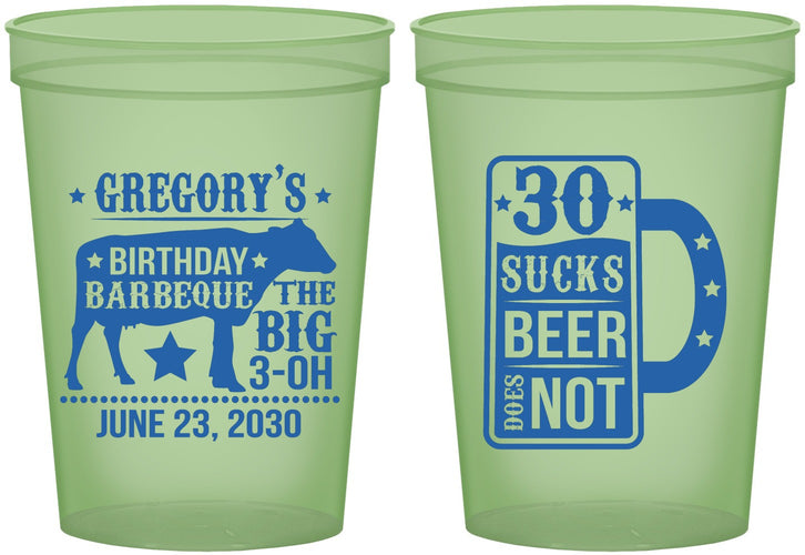 Custom Birthday 16 oz Glow In The Dark Cups - 30th | 20248