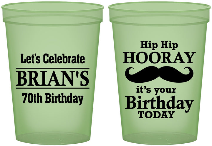 Custom Birthday 16 oz Glow In The Dark Cups - 70th | 20251