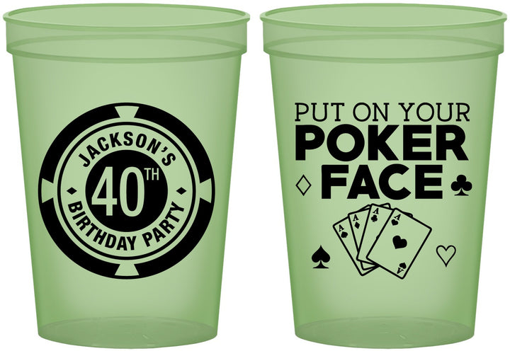 Custom Birthday 16 oz Glow In The Dark Cups - 40th Las Vegas | 20261