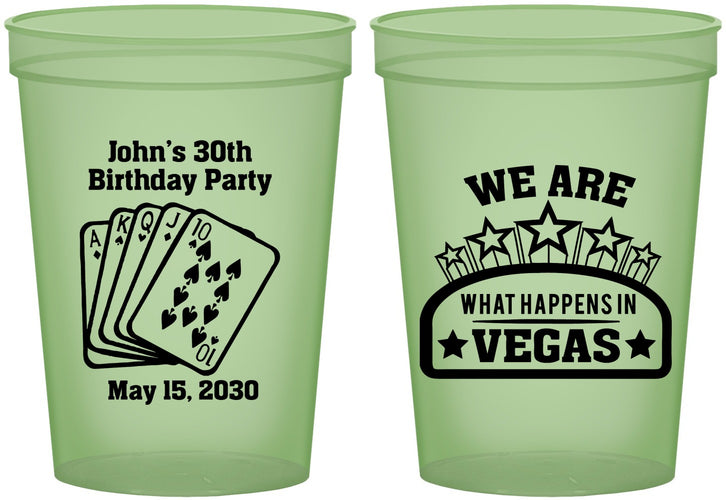 Custom Birthday 16 oz Glow In The Dark Cups - 20th Las Vegas | 20263