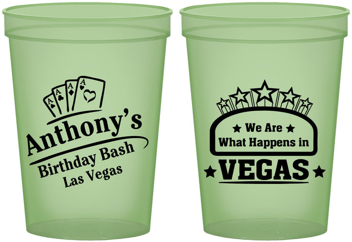 Custom Birthday 16 oz Glow In The Dark Cups - Las Vegas | 20264