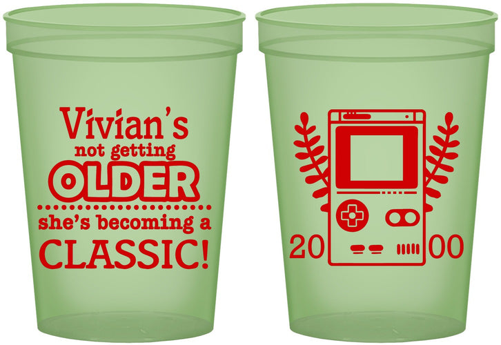 Custom Birthday 16 oz Glow In The Dark Cups - 30th Video Games | 20267