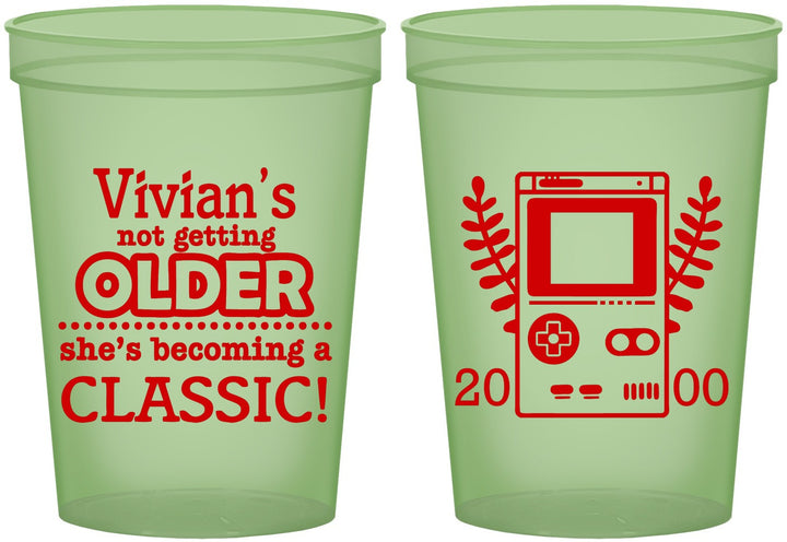 Custom Birthday 16 oz Glow In The Dark Cups - 30th Video Games | 20267