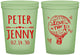 Custom Wedding 16 oz Glow In The Dark Cups - Love In Air Hot Air Balloon | 210
