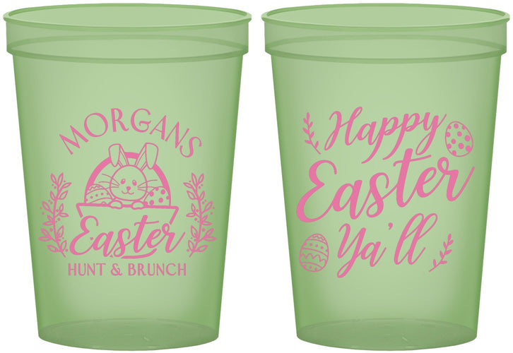Custom Easter 16 oz Glow In The Dark Cups - Easter Bunny | 210010