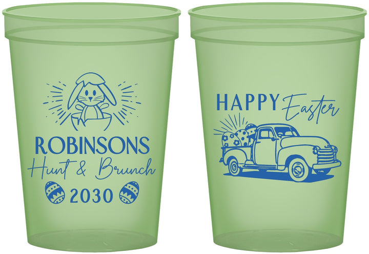 Custom Easter 16 oz Glow In The Dark Cups - Hunt And Brunch Bunny | 210013