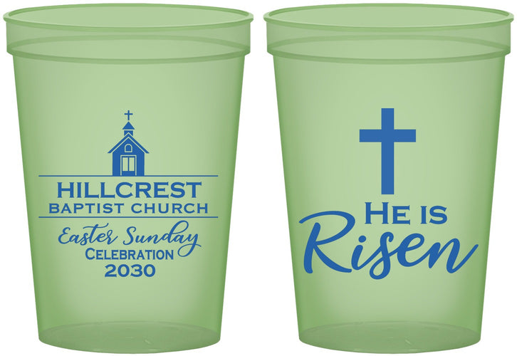 Custom Easter 16 oz Glow In The Dark Cups - Easter Sunday | 210021