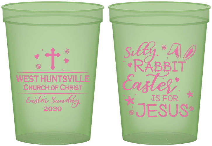 Custom Easter 16 oz Glow In The Dark Cups - Easter Is For Jesus | 210022