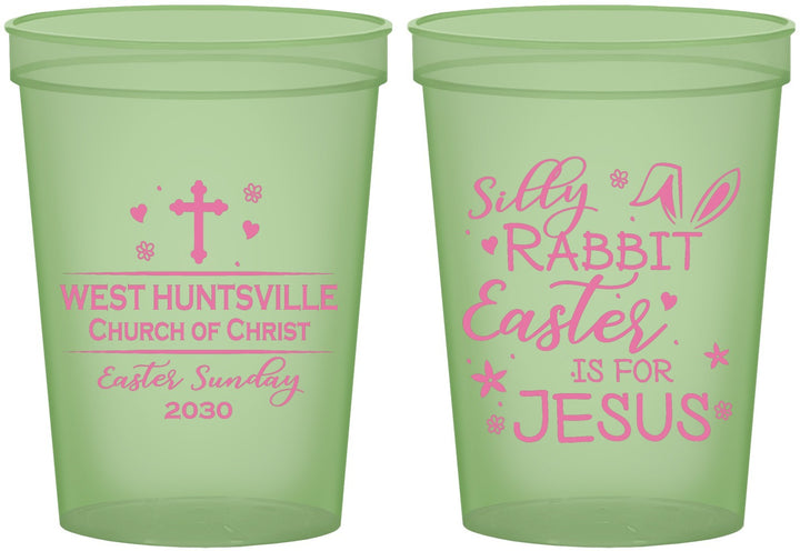 Custom Easter 16 oz Glow In The Dark Cups - Easter Is For Jesus | 210022