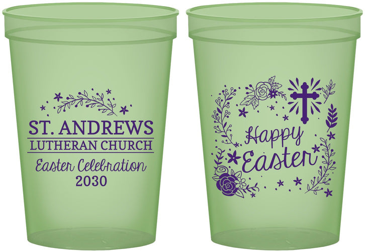 Custom Easter 16 oz Glow In The Dark Cups - Easter Sunday | 210028