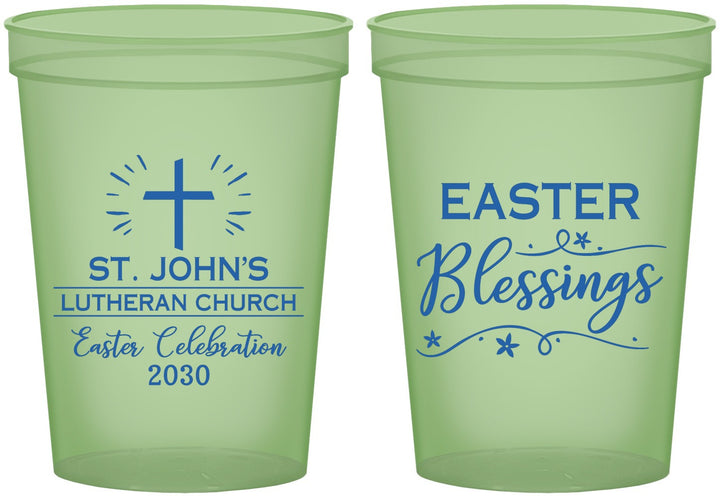 Custom Easter 16 oz Glow In The Dark Cups - Easter Blessings Church | 210029