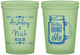 Custom Wedding 16 oz Glow In The Dark Cups - The Hunt Is Over Mason Jar | 211