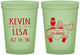 Custom Wedding 16 oz Glow In The Dark Cups - Just Married | 212