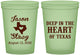 Custom Wedding 16 oz Glow In The Dark Cups - Deep In The Heart Of Texas | 214