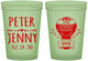 Custom Wedding 16 oz Glow In The Dark Cups - Hot Air Balloon | 219