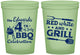 Custom 4th Of July 16 oz Glow In The Dark Cups - Red White Grill | 220005