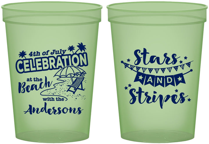 Custom 4th Of July 16 oz Glow In The Dark Cups - Fireworks | 220021