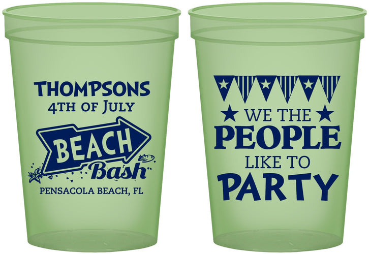 Custom 4th Of July 16 oz Glow In The Dark Cups - We The People | 220025