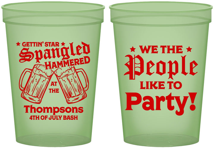 Custom 4th Of July 16 oz Glow In The Dark Cups - We The People | 220030