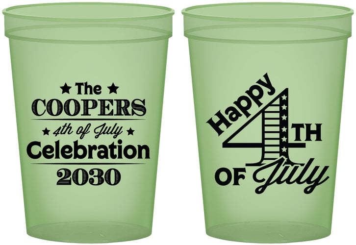 Custom 4th Of July 16 oz Glow In The Dark Cups - Independence Day | 220040