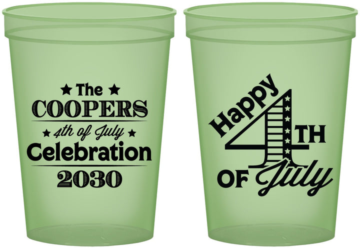 Custom 4th Of July 16 oz Glow In The Dark Cups - Independence Day | 220040