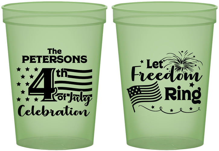 Custom 4th Of July 16 oz Glow In The Dark Cups - Fireworks | 220048