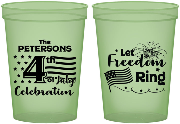Custom 4th Of July 16 oz Glow In The Dark Cups - Fireworks | 220048
