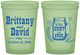 Custom Wedding 16 oz Glow In The Dark Cups - The Hunt Is Over Mason Jar | 223