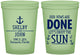 Custom Wedding 16 oz Glow In The Dark Cups - Vows Are Done Nautical | 228