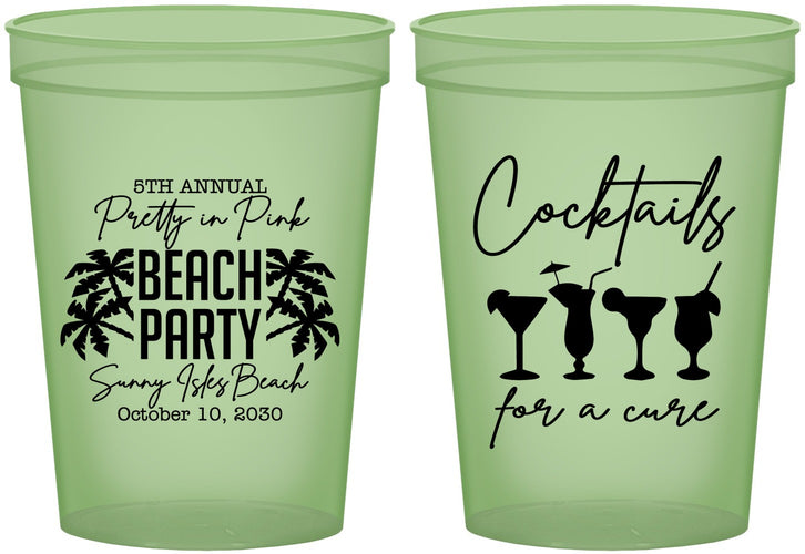 Custom Awareness 16 oz Glow In The Dark Cups - Beach Party | 230007