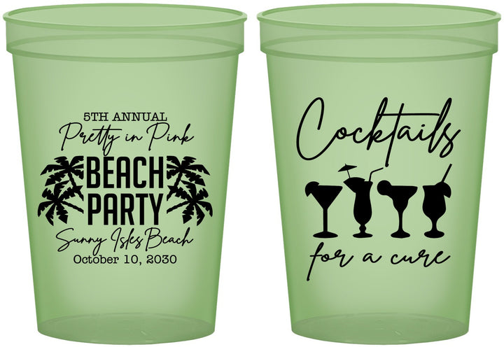 Custom Awareness 16 oz Glow In The Dark Cups - Beach Party | 230007
