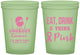 Custom Awareness 16 oz Glow In The Dark Cups - Eat Drink Think Pink | 230009