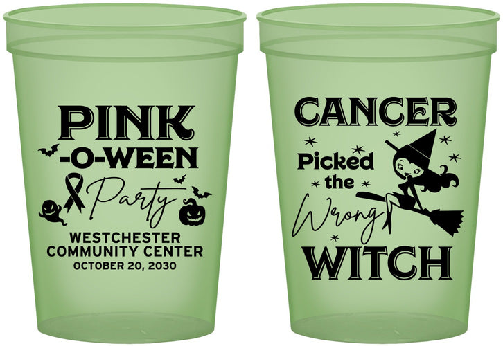 Custom Awareness 16 oz Glow In The Dark Cups - Wrong Witch | 230010