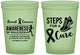 Custom Awareness 16 oz Glow In The Dark Cups - Steps For A Cure | 230014