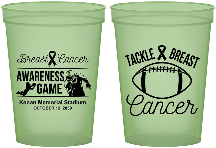 Custom Awareness 16 oz Glow In The Dark Cups - Football Tackle | 230019