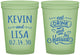 Custom Wedding 16 oz Glow In The Dark Cups - Eat Drink Be Married | 239