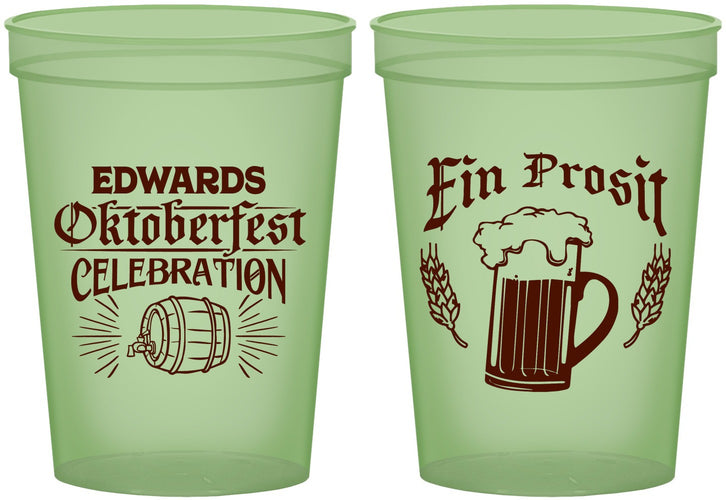 Custom Oktoberfest 16 oz Glow In The Dark Cups - Ein Prosit | 240002