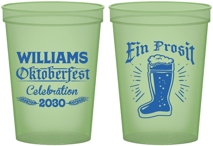 Custom Oktoberfest 16 oz Glow In The Dark Cups - Ein Prosit | 240003
