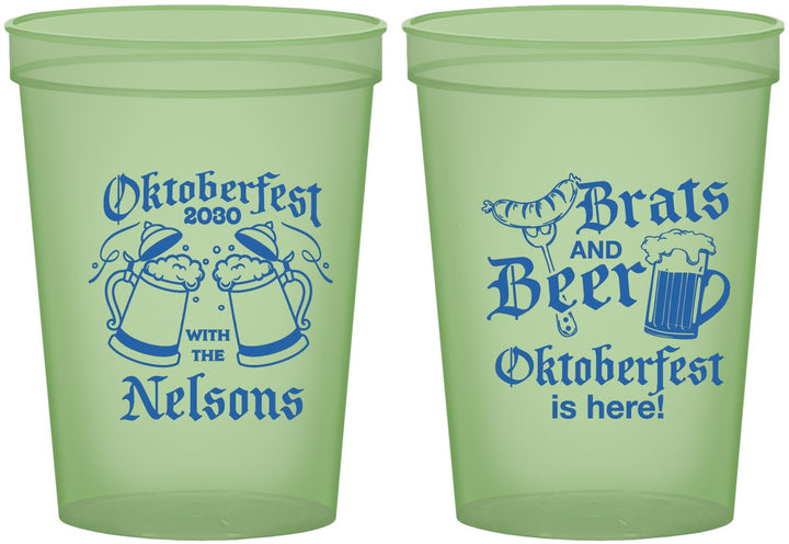 Custom Oktoberfest 16 oz Glow In The Dark Cups - Brats Beer | 240013