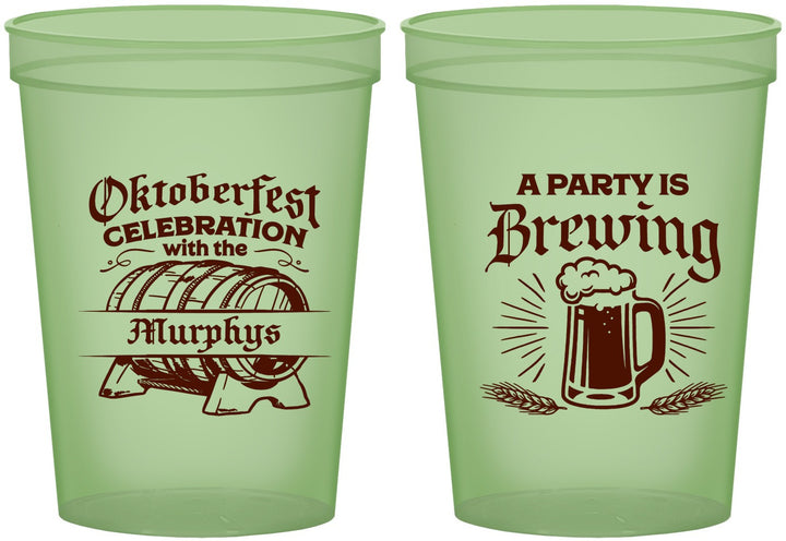 Custom Oktoberfest 16 oz Glow In The Dark Cups - Beer Keg | 240014