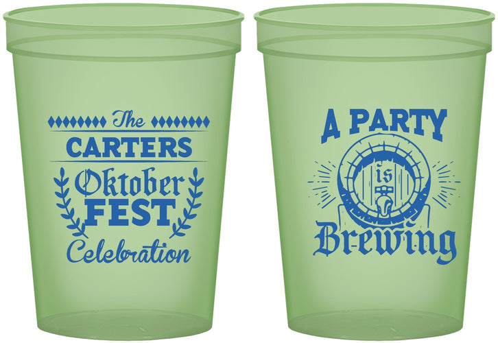 Custom Oktoberfest 16 oz Glow In The Dark Cups - Beer Keg | 240017